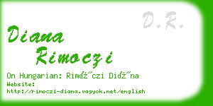 diana rimoczi business card